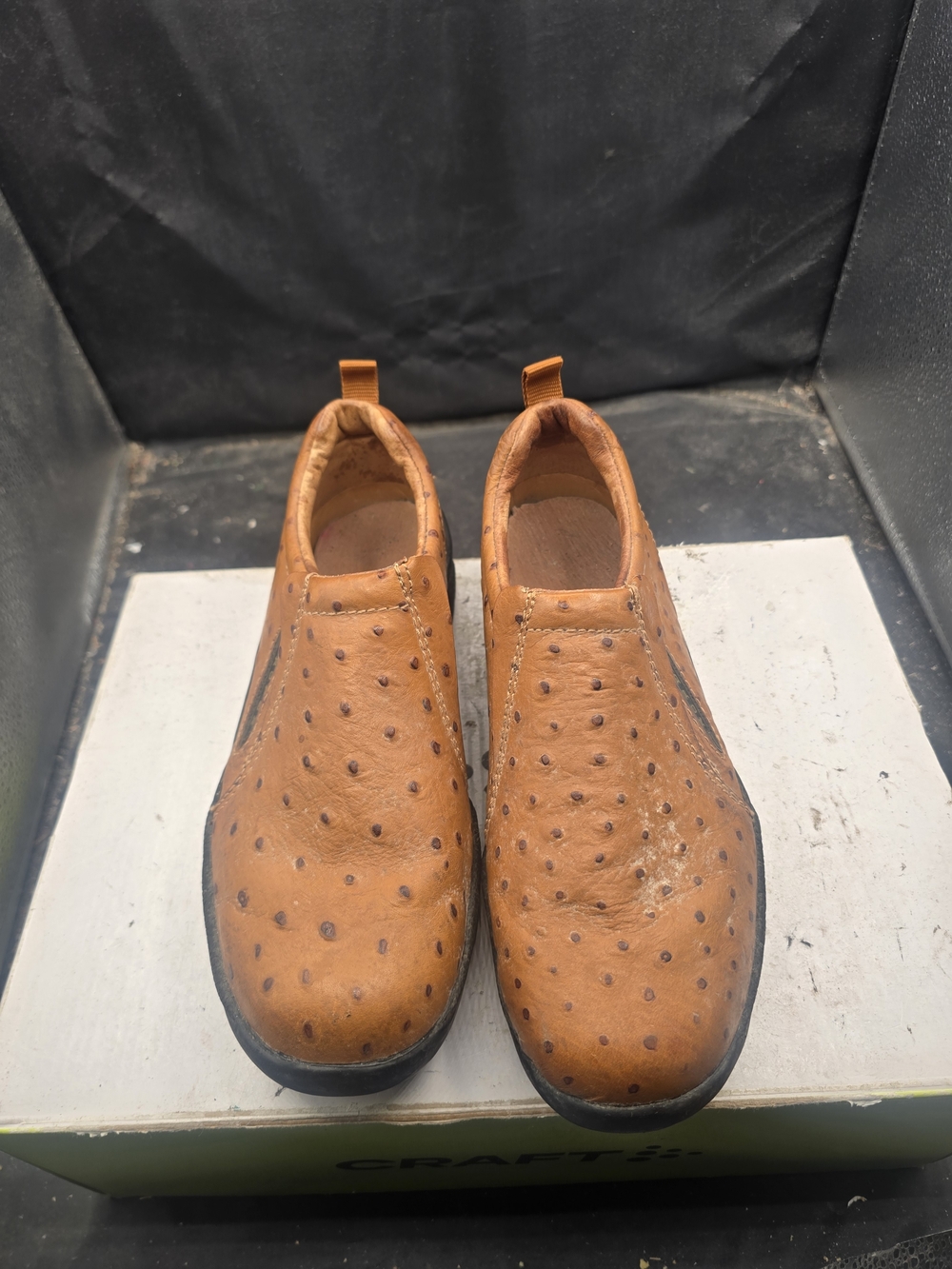Roper Tan Slip-On Women's Mules with Studded Texture